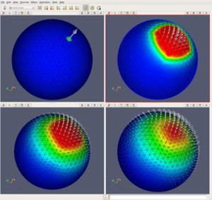 Iterative Smoothing of Field Data in Spherical Meshes